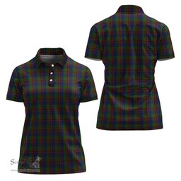 Scottish Mann Clan Tartan Polo Shirt For Women, Women's Scottish Polo Shirt Scottish Plaid Tartan Plaid - ScotsTee - scotstee.com