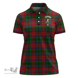 Scottish MacCulloch Clan Tartan Polo Shirt with Family Crest For Women, Women's Scottish Polo Shirt Scottish Plaid Tartan Plaid - ScotsTee - scotstee.com