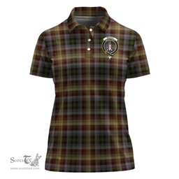 Scottish MacKay of Strathnaver Clan Tartan Polo Shirt with Family Crest For Women, Women's Scottish Polo Shirt Scottish Plaid Tartan Plaid - ScotsTee - scotstee.com