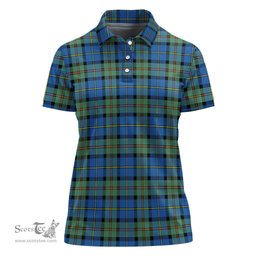 Scottish MacLeod of Harris Ancient Clan Tartan Polo Shirt For Women, Women's Scottish Polo Shirt Scottish Plaid Tartan Plaid - ScotsTee - scotstee.com