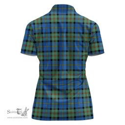 Scottish MacLeod of Harris Ancient Clan Tartan Polo Shirt For Women, Women's Scottish Polo Shirt Scottish Plaid Tartan Plaid - ScotsTee - scotstee.com