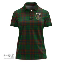 Scottish Matheson Hunting Highland Clan Tartan Polo Shirt with Family Crest For Women, Women's Scottish Polo Shirt Scottish Plaid Tartan Plaid - ScotsTee - scotstee.com