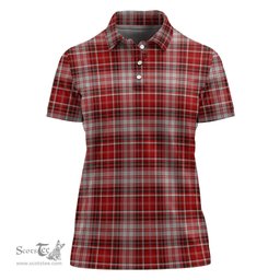 Scottish MacDougall Dress Clan Tartan Polo Shirt For Women, Women's Scottish Polo Shirt Scottish Plaid Tartan Plaid - ScotsTee - scotstee.com