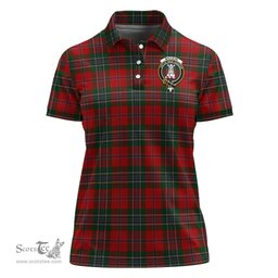 Scottish MacLean Clan Tartan Polo Shirt with Family Crest For Women, Women's Scottish Polo Shirt Scottish Plaid Tartan Plaid - ScotsTee - scotstee.com