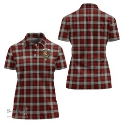 Scottish MacFie Dress Clan Tartan Polo Shirt with Family Crest For Women, Women's Scottish Polo Shirt Scottish Plaid Tartan Plaid - ScotsTee - scotstee.com