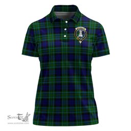 Scottish MacCallum Modern Clan Tartan Polo Shirt with Family Crest For Women, Women's Scottish Polo Shirt Scottish Plaid Tartan Plaid - ScotsTee - scotstee.com