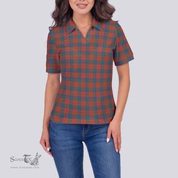 Scottish Robertson Ancient Clan Tartan Polo Shirt For Women, Women's Scottish Polo Shirt Scottish Plaid Tartan Plaid - ScotsTee - scotstee.com