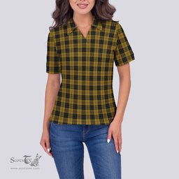 Scottish MacLeod Clan Tartan Polo Shirt For Women, Women's Scottish Polo Shirt Scottish Plaid Tartan Plaid - ScotsTee - scotstee.com