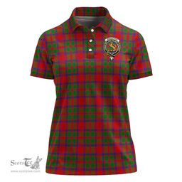 Scottish MacIntosh Modern Clan Tartan Polo Shirt with Family Crest For Women, Women's Scottish Polo Shirt Scottish Plaid Tartan Plaid - ScotsTee - scotstee.com