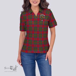 Scottish MacIntosh Modern Clan Tartan Polo Shirt with Family Crest For Women, Women's Scottish Polo Shirt Scottish Plaid Tartan Plaid - ScotsTee - scotstee.com