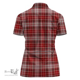 Scottish MacDougall Dress Clan Tartan Polo Shirt with Family Crest For Women, Women's Scottish Polo Shirt Scottish Plaid Tartan Plaid - ScotsTee - scotstee.com