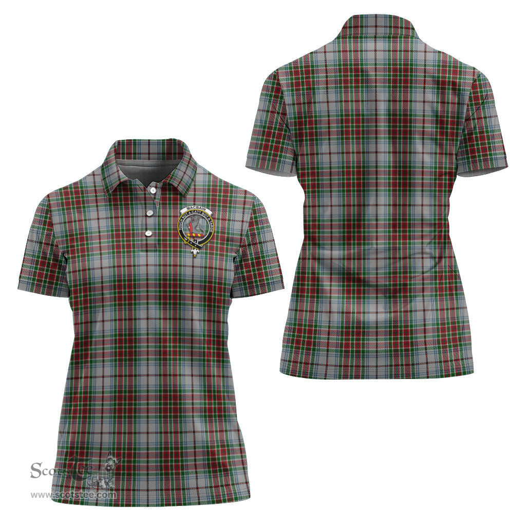 Scottish MacBain Dress Clan Tartan Polo Shirt with Family Crest For Women, Women's Scottish Polo Shirt Scottish Plaid Tartan Plaid - ScotsTee - scotstee.com
