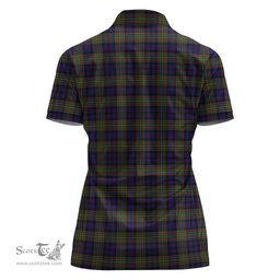 Scottish MacLellan Clan Tartan Polo Shirt with Family Crest For Women, Women's Scottish Polo Shirt Scottish Plaid Tartan Plaid - ScotsTee - scotstee.com