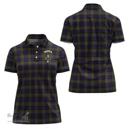 Scottish MacLellan Clan Tartan Polo Shirt with Family Crest For Women, Women's Scottish Polo Shirt Scottish Plaid Tartan Plaid - ScotsTee - scotstee.com
