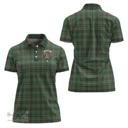 Scottish MacKinnon Hunting Ancient Clan Tartan Polo Shirt with Family Crest For Women, Women's Scottish Polo Shirt Scottish Plaid Tartan Plaid - ScotsTee - scotstee.com