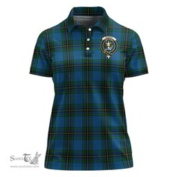 Scottish Murray of Elibank Clan Tartan Polo Shirt with Family Crest For Women, Women's Scottish Polo Shirt Scottish Plaid Tartan Plaid - ScotsTee - scotstee.com