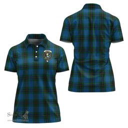 Scottish Murray of Elibank Clan Tartan Polo Shirt with Family Crest For Women, Women's Scottish Polo Shirt Scottish Plaid Tartan Plaid - ScotsTee - scotstee.com