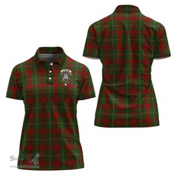 Scottish Strange Clan Tartan Polo Shirt with Family Crest For Women, Women's Scottish Polo Shirt Scottish Plaid Tartan Plaid - ScotsTee - scotstee.com