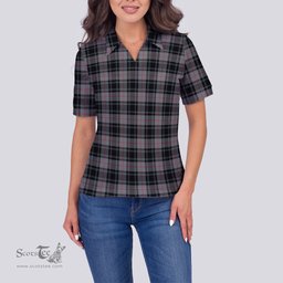 Scottish Moffat Modern Clan Tartan Polo Shirt For Women, Women's Scottish Polo Shirt Scottish Plaid Tartan Plaid - ScotsTee - scotstee.com