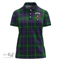 Scottish MacIntyre Inglis Clan Tartan Polo Shirt with Family Crest For Women, Women's Scottish Polo Shirt Scottish Plaid Tartan Plaid - ScotsTee - scotstee.com