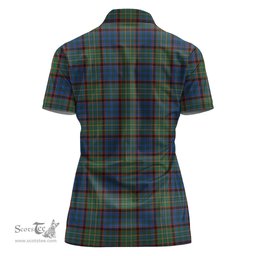 Scottish Nicolson Hunting Ancient Clan Tartan Polo Shirt with Family Crest For Women, Women's Scottish Polo Shirt Scottish Plaid Tartan Plaid - ScotsTee - scotstee.com
