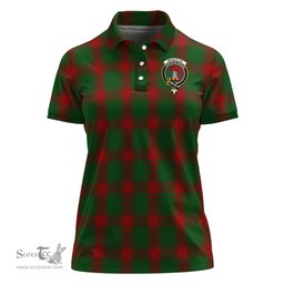 Scottish Middleton Clan Tartan Polo Shirt with Family Crest For Women, Women's Scottish Polo Shirt Scottish Plaid Tartan Plaid - ScotsTee - scotstee.com
