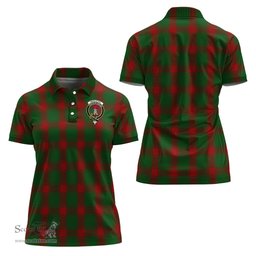 Scottish Middleton Clan Tartan Polo Shirt with Family Crest For Women, Women's Scottish Polo Shirt Scottish Plaid Tartan Plaid - ScotsTee - scotstee.com