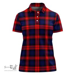Scottish McLaughlin Clan Tartan Polo Shirt For Women, Women's Scottish Polo Shirt Scottish Plaid Tartan Plaid - ScotsTee - scotstee.com