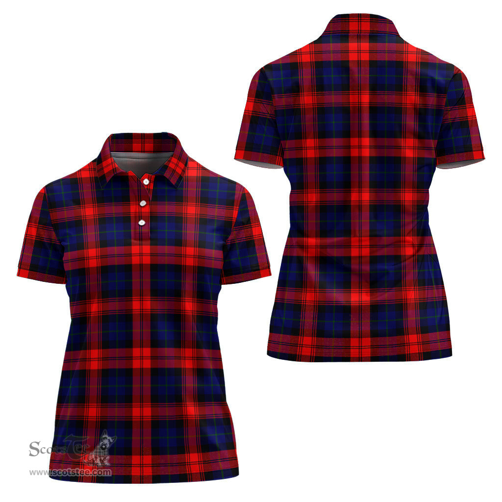 Scottish McLaughlin Clan Tartan Polo Shirt For Women, Women's Scottish Polo Shirt Scottish Plaid Tartan Plaid - ScotsTee - scotstee.com