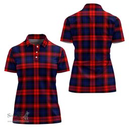 Scottish McLaughlin Clan Tartan Polo Shirt For Women, Women's Scottish Polo Shirt Scottish Plaid Tartan Plaid - ScotsTee - scotstee.com