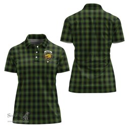 Scottish MacIver Hunting Clan Tartan Polo Shirt with Family Crest For Women, Women's Scottish Polo Shirt Scottish Plaid Tartan Plaid - ScotsTee - scotstee.com