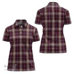 Scottish MacFarlane Dress Clan Tartan Polo Shirt For Women, Women's Scottish Polo Shirt Scottish Plaid Tartan Plaid - ScotsTee - scotstee.com