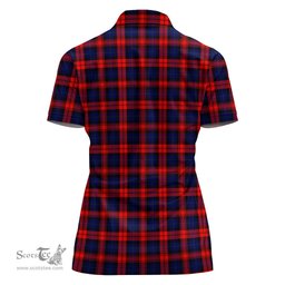 Scottish MacLachlan Modern Clan Tartan Polo Shirt with Family Crest For Women, Women's Scottish Polo Shirt Scottish Plaid Tartan Plaid - ScotsTee - scotstee.com