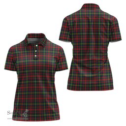 Scottish MacIntosh Hunting Modern Clan Tartan Polo Shirt For Women, Women's Scottish Polo Shirt Scottish Plaid Tartan Plaid - ScotsTee - scotstee.com