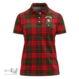 Scottish Stewart of Appin Modern Clan Tartan Polo Shirt with Family Crest For Women, Women's Scottish Polo Shirt Scottish Plaid Tartan Plaid - ScotsTee - scotstee.com
