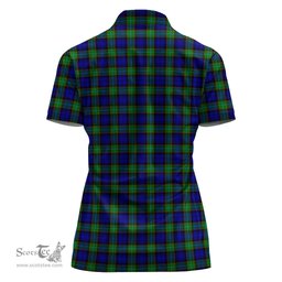 Scottish Sempill Modern Clan Tartan Polo Shirt with Family Crest For Women, Women's Scottish Polo Shirt Scottish Plaid Tartan Plaid - ScotsTee - scotstee.com