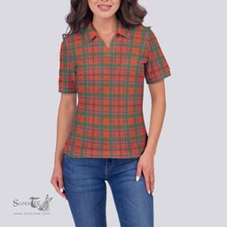 Scottish Munro Ancient Clan Tartan Polo Shirt For Women, Women's Scottish Polo Shirt Scottish Plaid Tartan Plaid - ScotsTee - scotstee.com