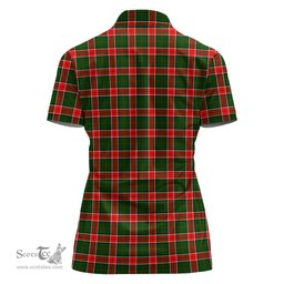 Scottish Pollock Modern Clan Tartan Polo Shirt For Women, Women's Scottish Polo Shirt Scottish Plaid Tartan Plaid - ScotsTee - scotstee.com