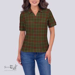 Scottish Pierce Clan Tartan Polo Shirt For Women, Women's Scottish Polo Shirt Scottish Plaid Tartan Plaid - ScotsTee - scotstee.com
