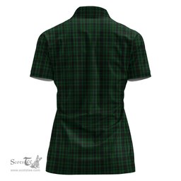 Scottish Menzies Green Clan Tartan Polo Shirt For Women, Women's Scottish Polo Shirt Scottish Plaid Tartan Plaid - ScotsTee - scotstee.com