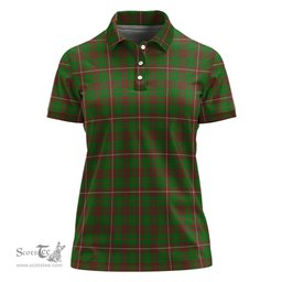 Scottish MacKinnon Hunting Modern Clan Tartan Polo Shirt For Women, Women's Scottish Polo Shirt Scottish Plaid Tartan Plaid - ScotsTee - scotstee.com