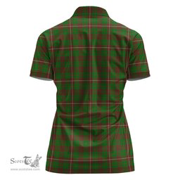 Scottish MacKinnon Hunting Modern Clan Tartan Polo Shirt For Women, Women's Scottish Polo Shirt Scottish Plaid Tartan Plaid - ScotsTee - scotstee.com