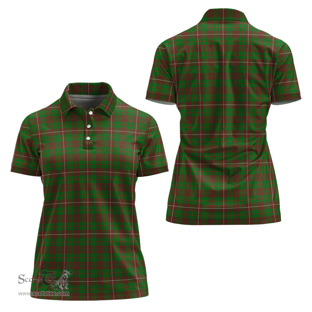 Scottish MacKinnon Hunting Modern Clan Tartan Polo Shirt For Women, Women's Scottish Polo Shirt Scottish Plaid Tartan Plaid - ScotsTee - scotstee.com