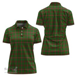 Scottish MacKinnon Hunting Modern Clan Tartan Polo Shirt For Women, Women's Scottish Polo Shirt Scottish Plaid Tartan Plaid - ScotsTee - scotstee.com