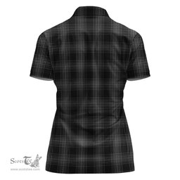 Scottish Stewart Mourning Clan Tartan Polo Shirt For Women, Women's Scottish Polo Shirt Scottish Plaid Tartan Plaid - ScotsTee - scotstee.com
