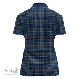 Scottish O'Sullivan Clan Tartan Polo Shirt For Women, Women's Scottish Polo Shirt Scottish Plaid Tartan Plaid - ScotsTee - scotstee.com
