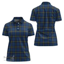 Scottish O'Sullivan Clan Tartan Polo Shirt For Women, Women's Scottish Polo Shirt Scottish Plaid Tartan Plaid - ScotsTee - scotstee.com