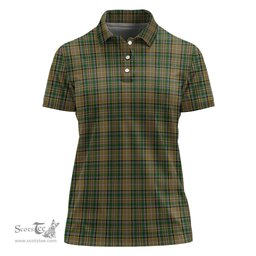 Scottish O'Farrell Clan Tartan Polo Shirt For Women, Women's Scottish Polo Shirt Scottish Plaid Tartan Plaid - ScotsTee - scotstee.com