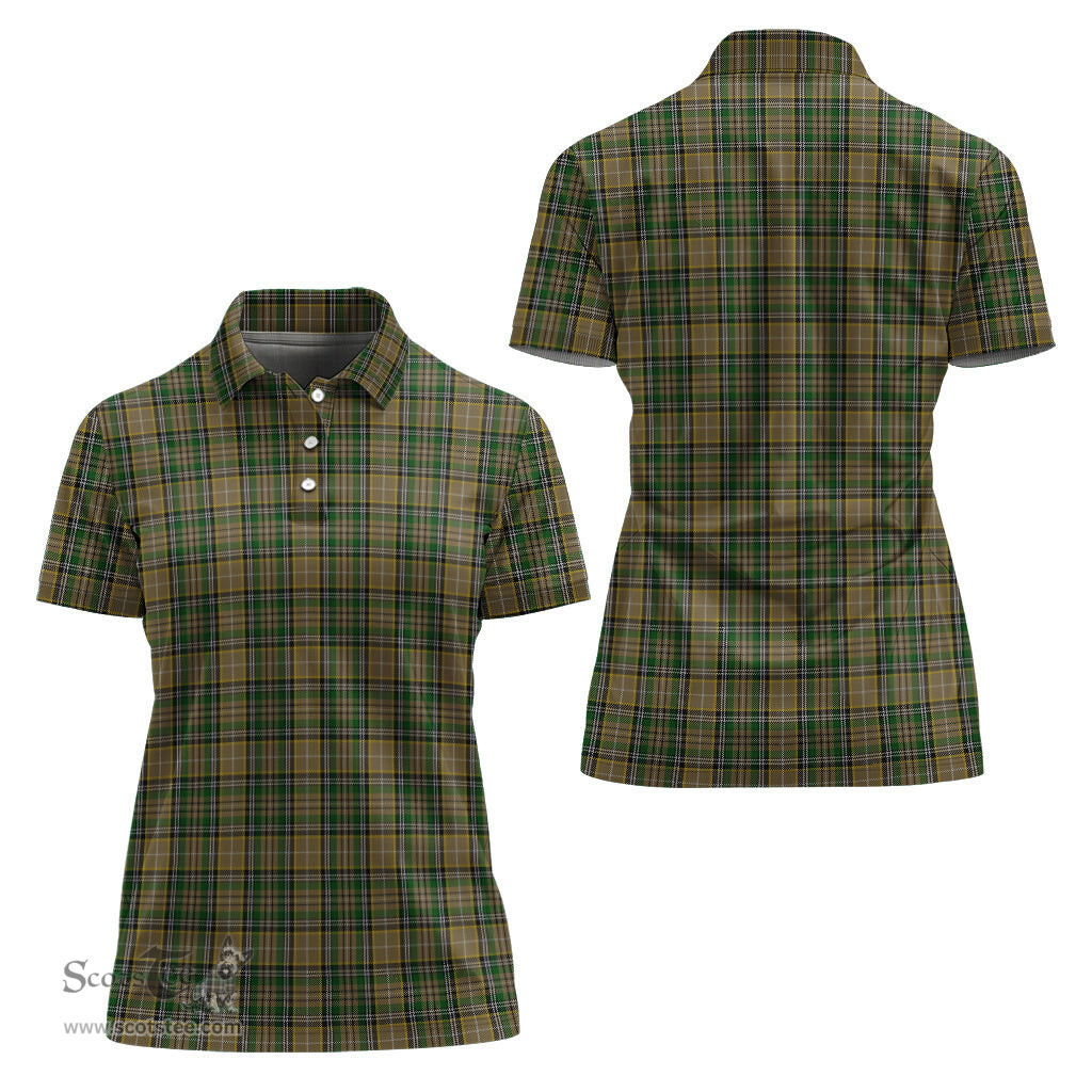 Scottish O'Farrell Clan Tartan Polo Shirt For Women, Women's Scottish Polo Shirt Scottish Plaid Tartan Plaid - ScotsTee - scotstee.com