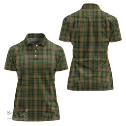 Scottish O'Farrell Clan Tartan Polo Shirt For Women, Women's Scottish Polo Shirt Scottish Plaid Tartan Plaid - ScotsTee - scotstee.com
